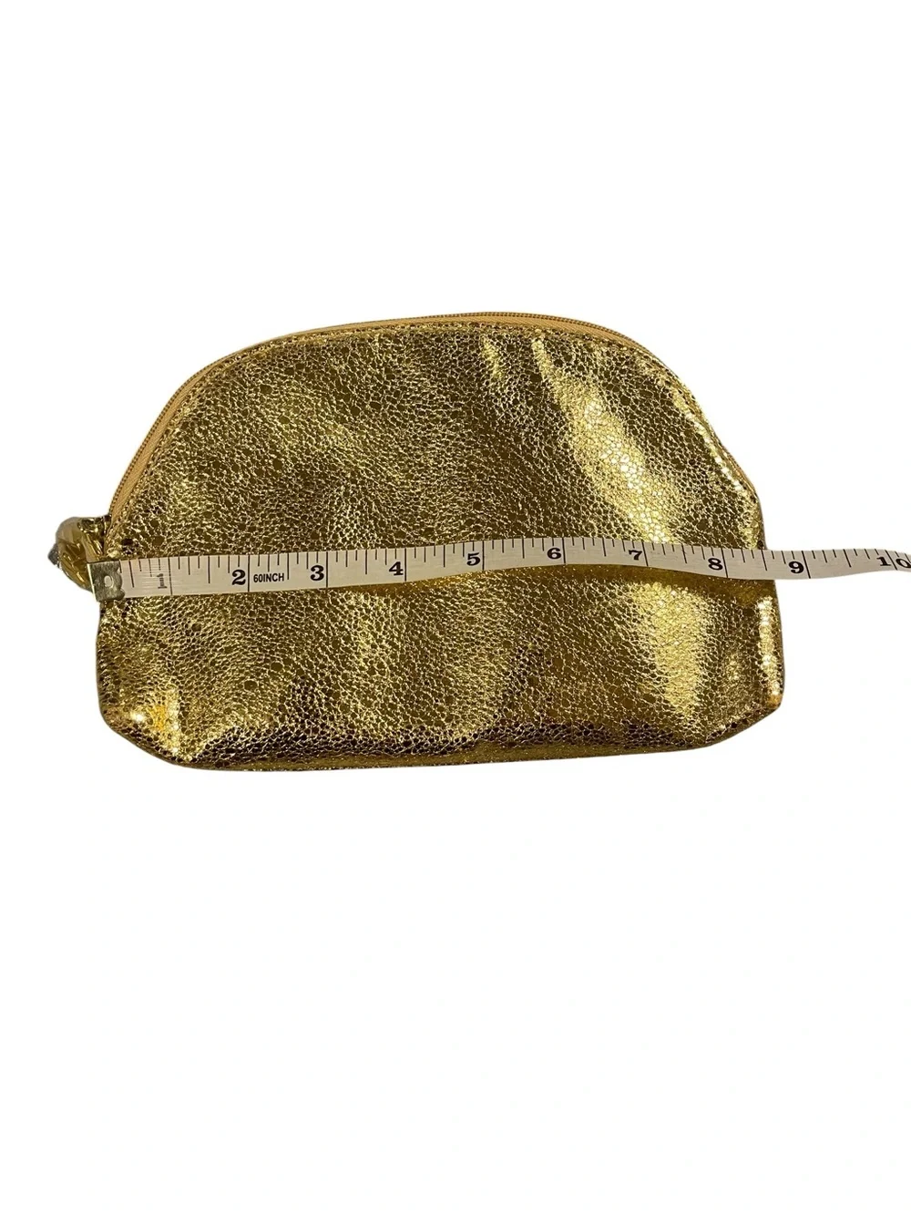 Estee Lauder Metallic Gold Cosmetic Pouch with Matching Mirror + Free Gift 🎁